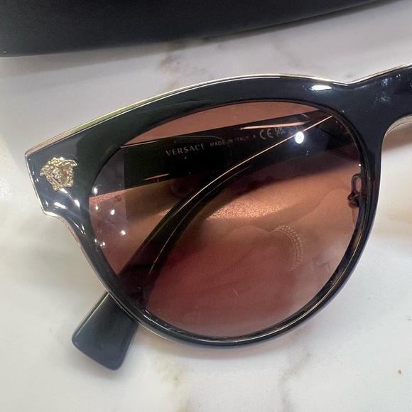 Versace Women\'s Sunglasses in Black with Gold Trim main image 5